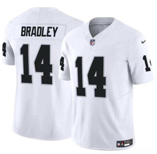 Youth Las Vegas Raiders #14 Carter Bradley White 2024 F.U.S.E. Football Stitched Jersey
