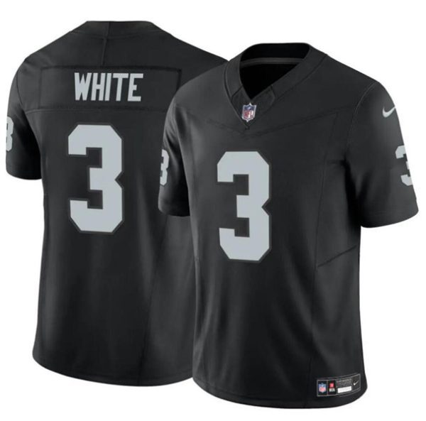 Youth Las Vegas Raiders #3 Zamir White Black 2024 F.U.S.E. Vapor Football Stitched Jersey
