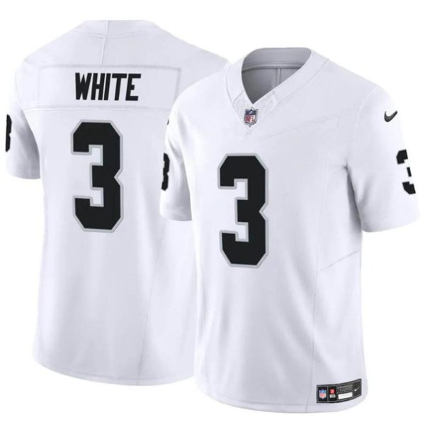 Youth Las Vegas Raiders #3 Zamir White White 2024 F.U.S.E. Vapor Football Stitched Jersey