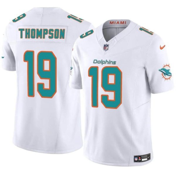 Youth Miami Dolphins #19 Skylar Thompson White 2023 F.U.S.E Vapor Limited Football Stitched Jersey