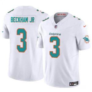 Youth Miami Dolphins #3 Odell Beckham Jr White 2023 F.U.S.E. Vapor Limited Football Stitched Jersey