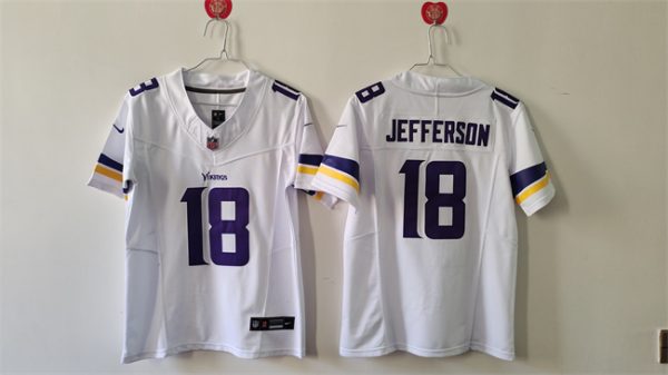 Youth Minnesota Vikings #18 Justin Jefferson White F.U.S.E. Vapor Untouchable Limited Football Stitched Jersey