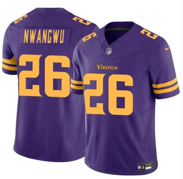 Youth Minnesota Vikings #26 Kene Nwangwu Purple 2023 F.U.S.E. Color Rush Untouchable Limited Football Stitched Jersey