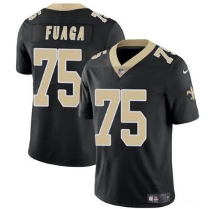 Youth New Orleans Saints #75 Taliese Fuaga Black 2024 Draft Vapor Limited Football Stitched Jersey
