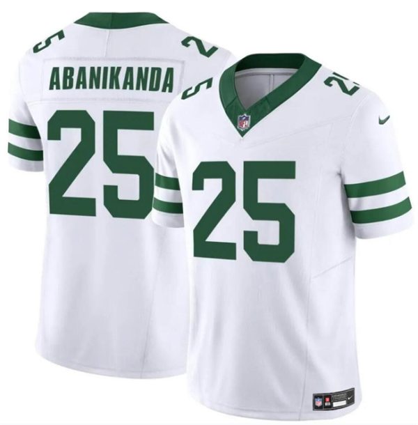 Youth New York Jets #25 Israel Abanikanda White 2024 F.U.S.E. Vapor Limited Football Stitched Jersey