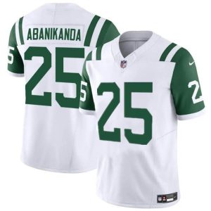 Youth New York Jets #25 Israel Abanikanda White Classic Alternate Vapor F.U.S.E. Limited Football Stitched Jersey