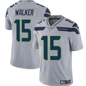 Youth Seattle Seahawks #15 P.J. Walker Gray Vapor Limited Football Stitched Jersey
