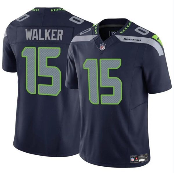 Youth Seattle Seahawks #15 P.J. Walker Navy 2024 F.U.S.E Vapor Limited Football Stitched Jersey