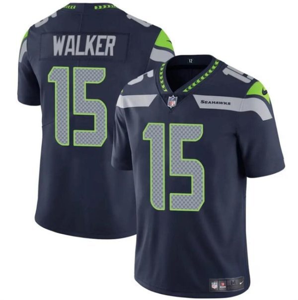 Youth Seattle Seahawks #15 P.J. Walker Navy Vapor Limited Football Stitched Jersey