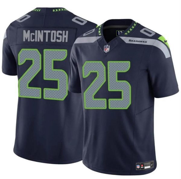 Youth Seattle Seahawks #25 Kenny McIntosh Navy 2024 F.U.S.E Vapor Limited Football Stitched Jersey