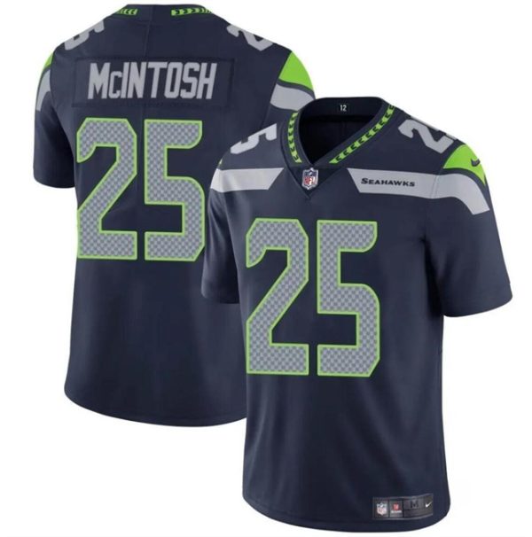 Youth Seattle Seahawks #25 Kenny McIntosh Navy Vapor Limited Football Stitched Jersey