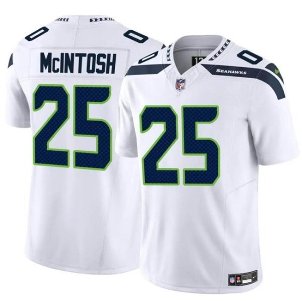 Youth Seattle Seahawks #25 Kenny McIntosh White 2024 F.U.S.E Vapor Limited Football Stitched Jersey
