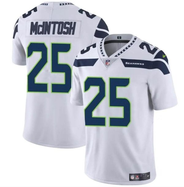 Youth Seattle Seahawks #25 Kenny McIntosh White Vapor Limited Football Stitched Jersey