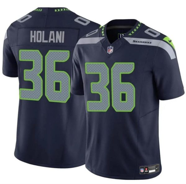 Youth Seattle Seahawks #36 George Holani Navy 2024 F.U.S.E Vapor Limited Football Stitched Jersey