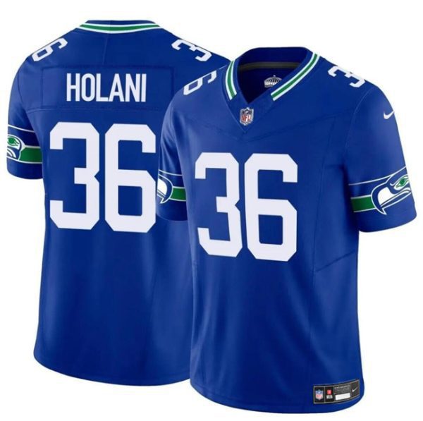 Youth Seattle Seahawks #36 George Holani Royal 2024 F.U.S.E Throwback Vapor Limited Football Stitched Jersey