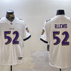 Baltimore Ravens #52 Ray Lewis White Vapor Untouchable Limited Football Jersey