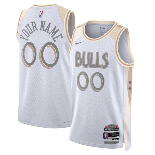 Chicago Bulls Unisex 2024/25 Custom Swingman Jersey - City Edition - White