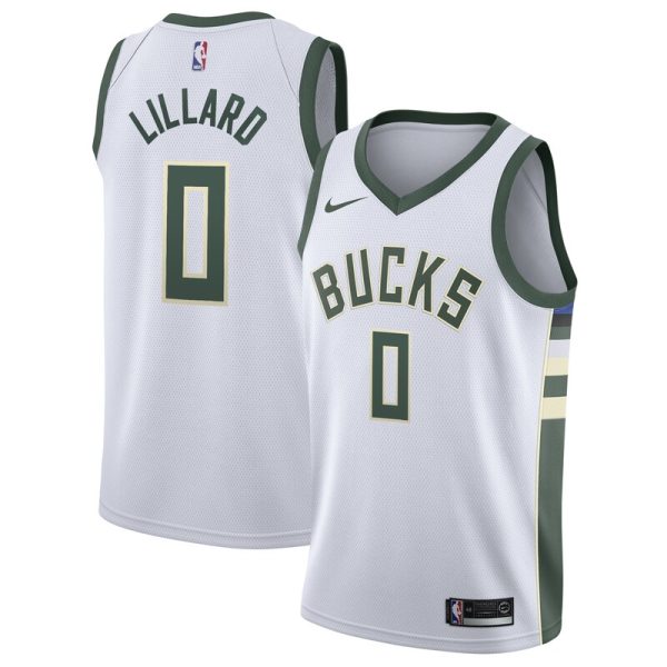 Damian Lillard Milwaukee Bucks Unisex  Swingman Player Jersey - Association Edition - White
