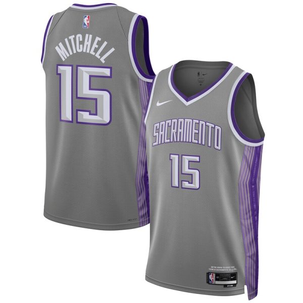 Davion Mitchell Sacramento Kings Unisex 2022/23 Swingman Jersey - City Edition - Anthracite