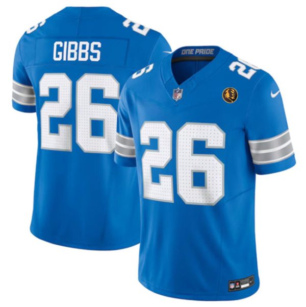Detroit Lions #26 Jahmyr Gibbs Blue 2024 F.U.S.E. With John Madden PatchVapor Limited Football Stitched Jersey
