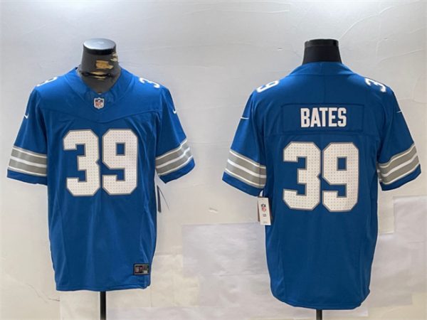 Detroit Lions #39 Jake Bates Blue 2024 F.U.S.E. Vapor Limited Football Stitched Jersey
