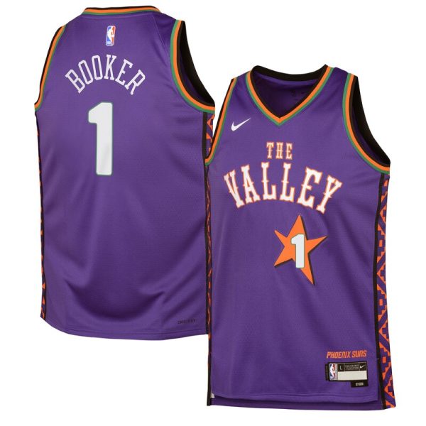 Devin Booker Phoenix Suns Youth 2024/25 Swingman Player Jersey - City Edition - Purple