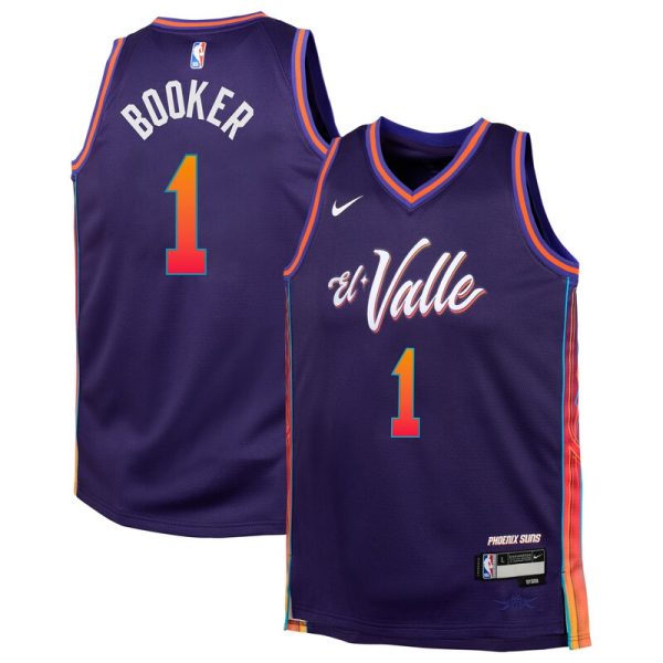 Devin Booker Phoenix Suns Youth  Swingman Replica Jersey - City Edition - Purple