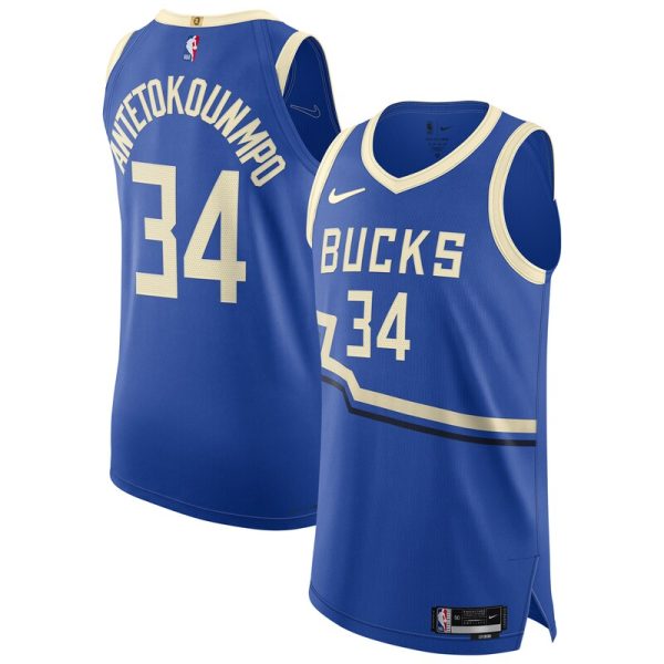 Giannis Antetokounmpo Milwaukee Bucks 2024/25  Player Jersey - City Edition - Royal