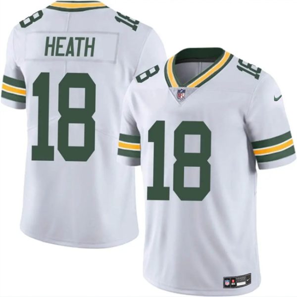 Green Bay Packers #18 Malik Heath White Vapor Untouchable Limited Football Stitched Jersey