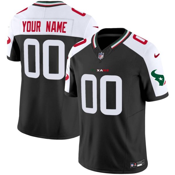 Houston Texans Active Player Custom Black/White Mexico Vapor Limited Stitched Football Jersey