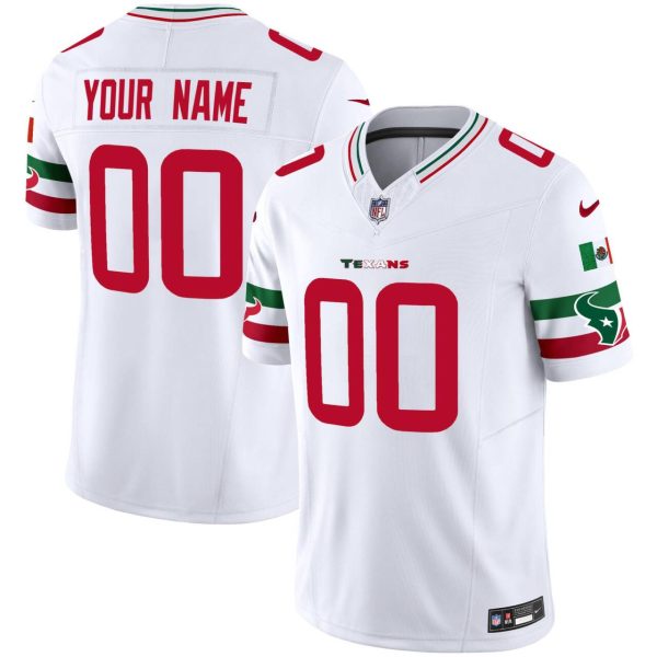Houston Texans Active Player Custom White Mexico Vapor Limited Stitched Football Jersey