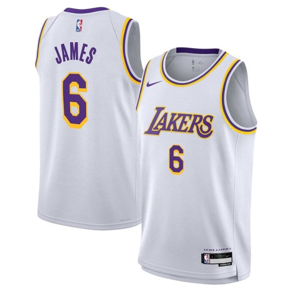 LeBron James Los Angeles Lakers Youth Swingman Jersey - Association Edition - White
