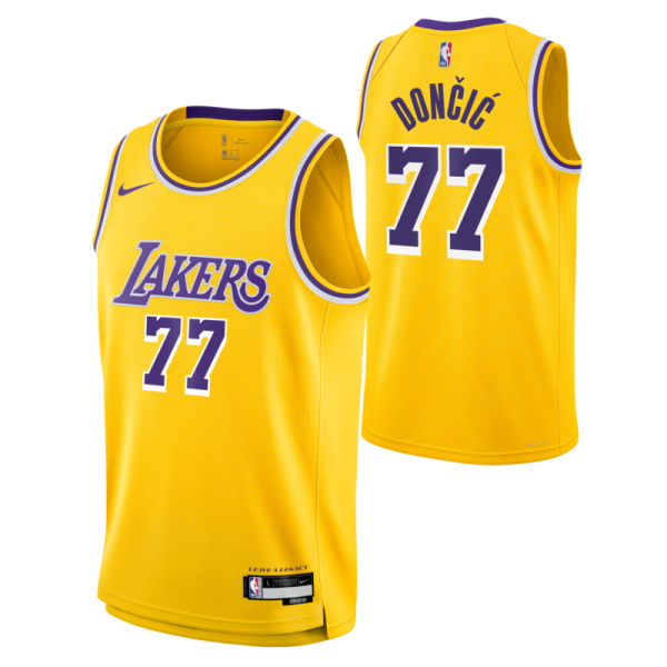 Luka Dončić Los Angeles Lakers Youth Swingman Jersey - Icon Edition - Gold