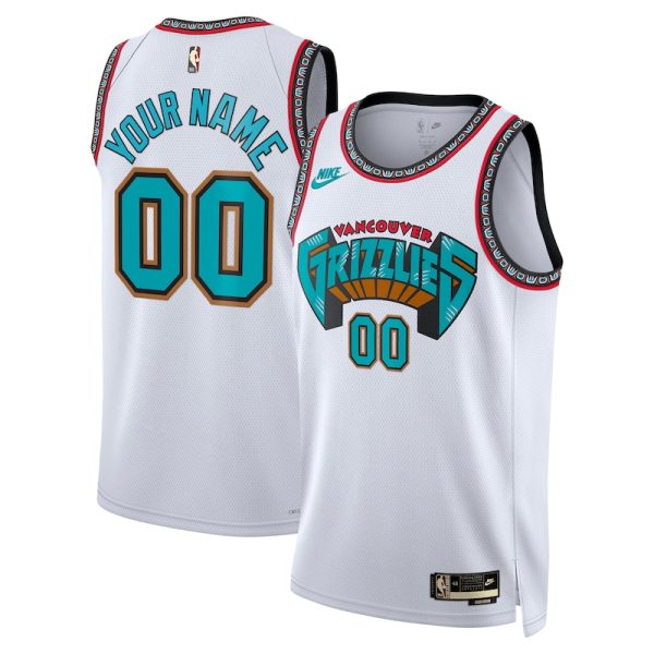Memphis Grizzlies Unisex Adult Swingman Custom Jersey - Classic Edition - White
