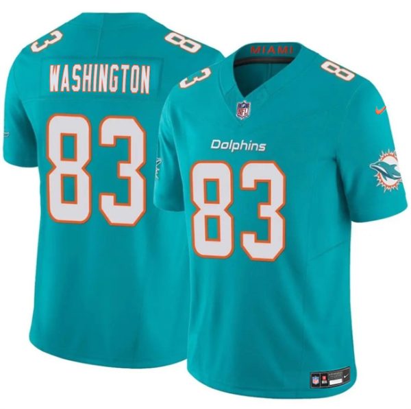 Miami Dolphins #83 Malik Washington Aqua 2024 F.U.S.E. Vapor Limited Football Stitched Jersey