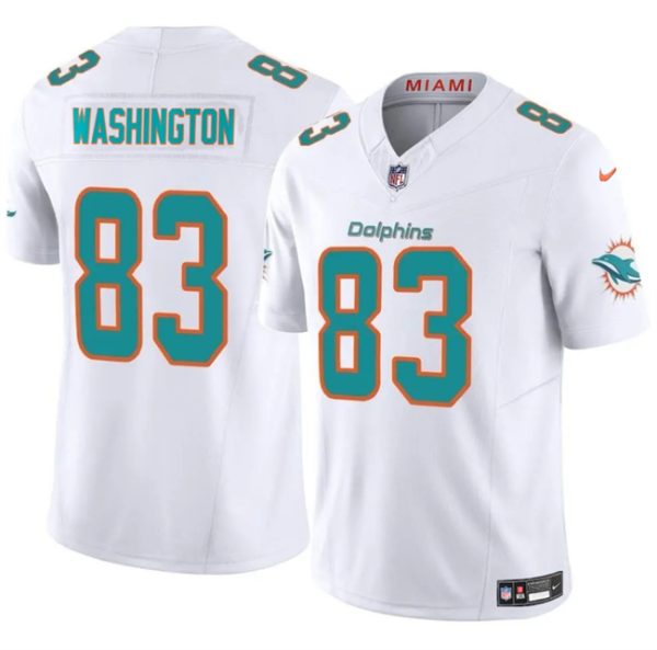 Miami Dolphins #83 Malik Washington White 2024 F.U.S.E. Vapor Limited Football Stitched Jersey