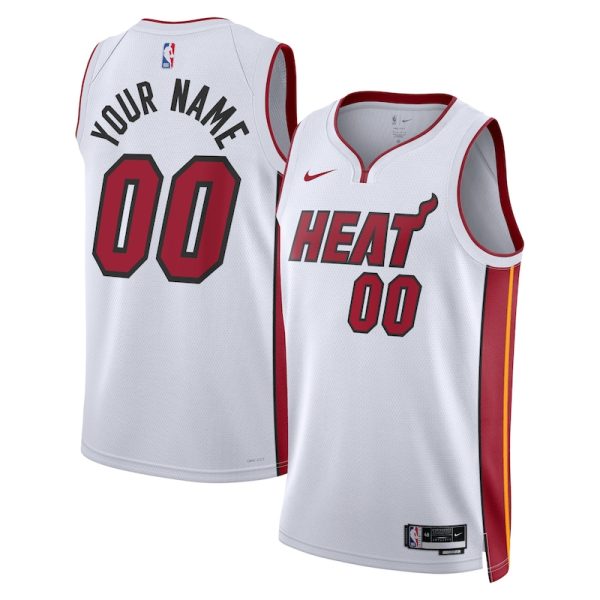 Miami Heat Unisex Swingman Custom Jersey White - Association Edition