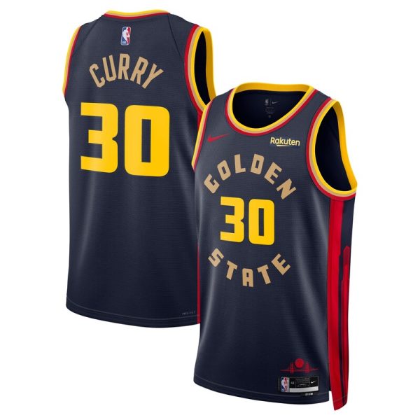 Stephen Curry Golden State Warriors Youth 2024/25 Swingman Badge Player Jersey - City Edition - Navy