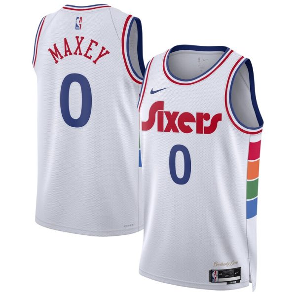 Tyrese Maxey Philadelphia 76ers Unisex 2024/25 Swingman Player Jersey - City Edition - White