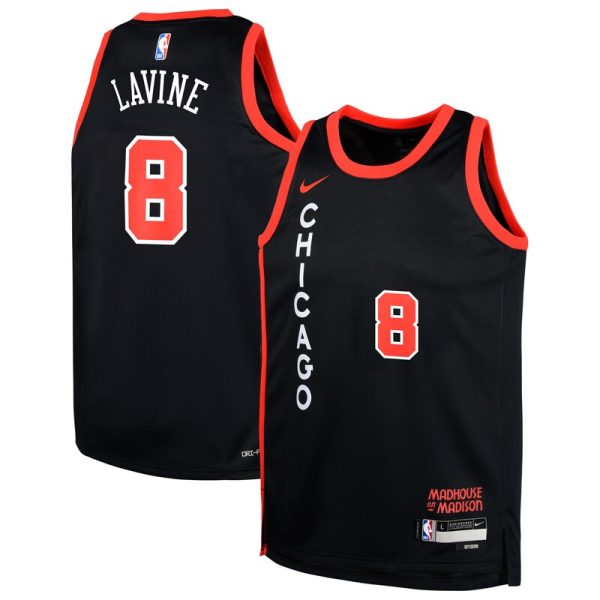 Zach LaVine Chicago Bulls Youth  Swingman Replica Jersey - City Edition - Black