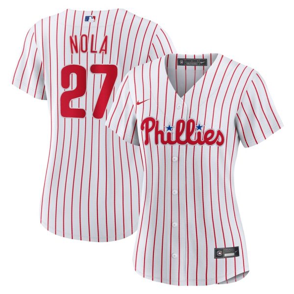 Aaron Nola Philadelphia Phillies Women's Home Replica Jersey - White