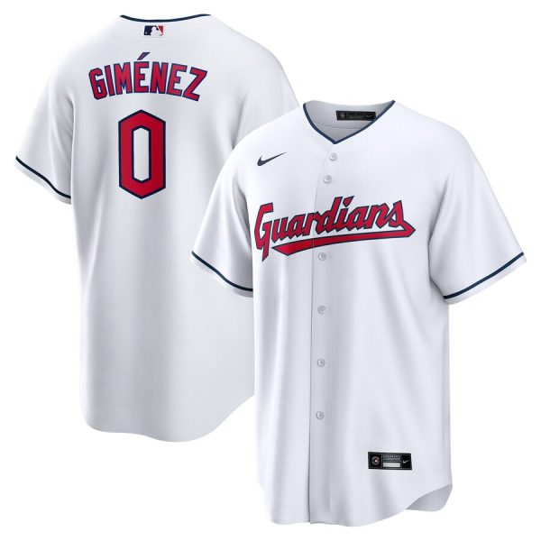 Andres Gimenez Cleveland Guardians Home Replica Player Jersey - White