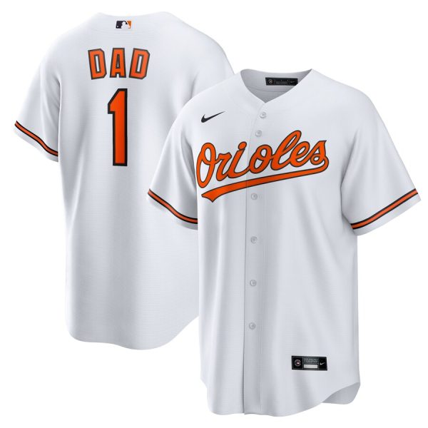 Baltimore Orioles #1 Dad Home Replica Jersey - White