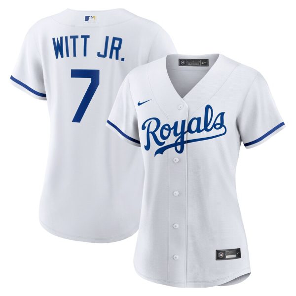 Bobby Witt Jr. Kansas City Royals Women's Home Replica Player Jersey - White
