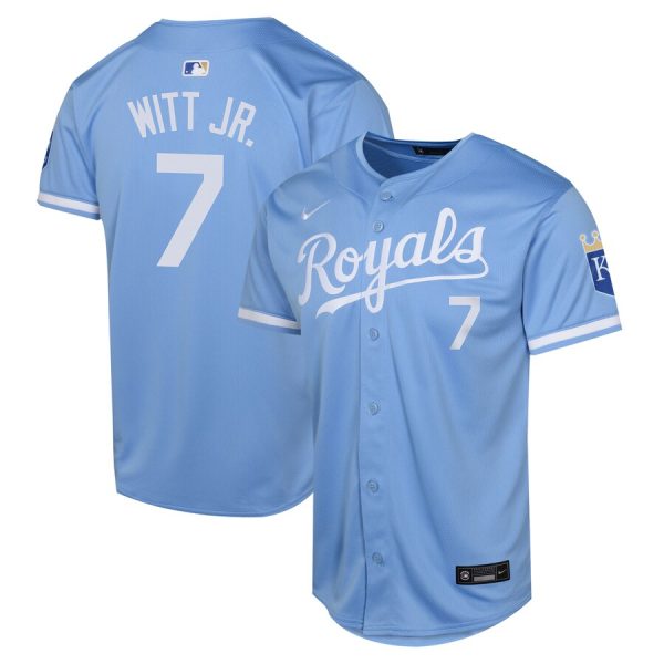 Bobby Witt Kansas City Royals Youth Alternate Limited Player Jersey - Light Blue