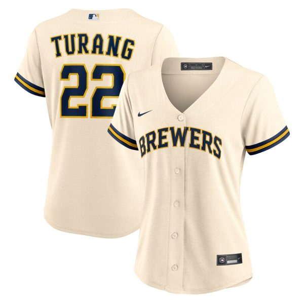 Brice Turang Milwaukee Brewers Women's Home Replica Jersey - White