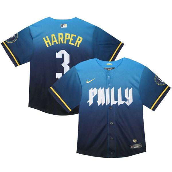 Bryce Harper Philadelphia Phillies Infant 2024 City Connect Limited Player Jersey - Blue