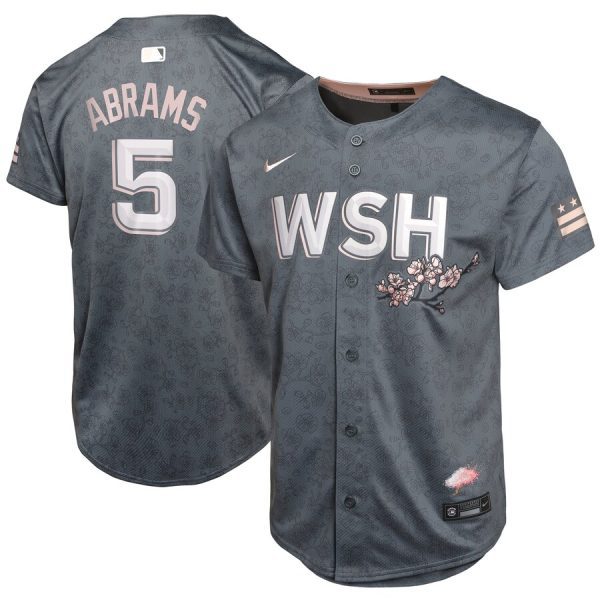 C.J. Abrams Washington Nationals Youth City Connect Limited Player Jersey - Charcoal