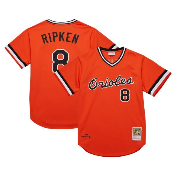 Cal Ripken Jr. Baltimore Orioles 2001 Cooperstown Collection Throwback Jersey - Orange