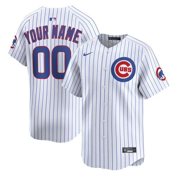 Chicago Cubs Home Limited Custom Jersey - White